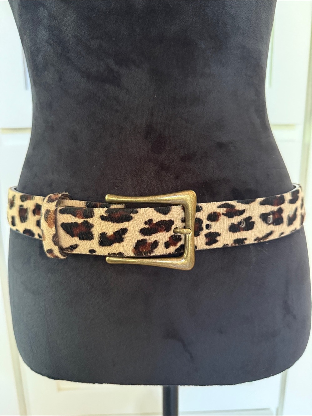 W. Kleinberg Genuine Haircalf Leather Belt